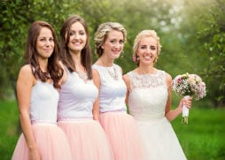 Brides and bridesmaids hair and makeup 